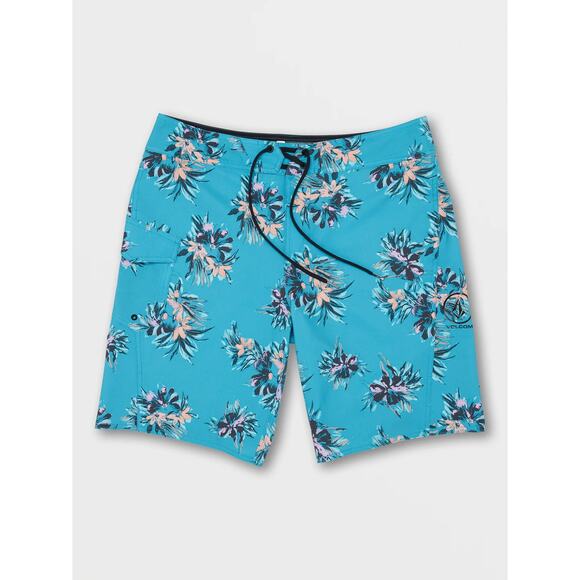Volcom Mens Shorts Sz 29 Board Manic 2 Trunks‎ Blue Combo 4 Peach Floral NEW - Picture 3 of 8